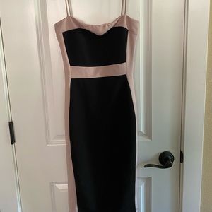 Tight black and pink dress